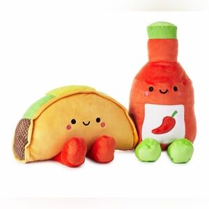 Hallmark Better Together Magnetic Plush (Taco and Hot Sauce), Set of 2 NWT!!
